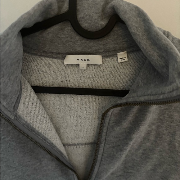 Vince half zip pullover in heather grey - Picture 3 of 4